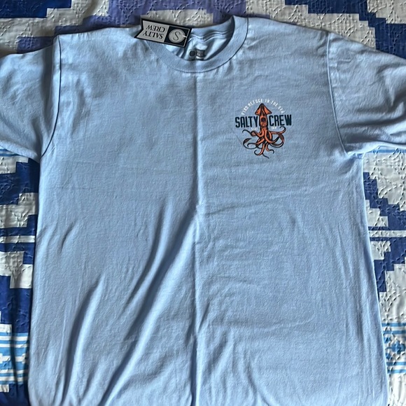 Light Blue Salty Crew T-shirt - Picture 1 of 4